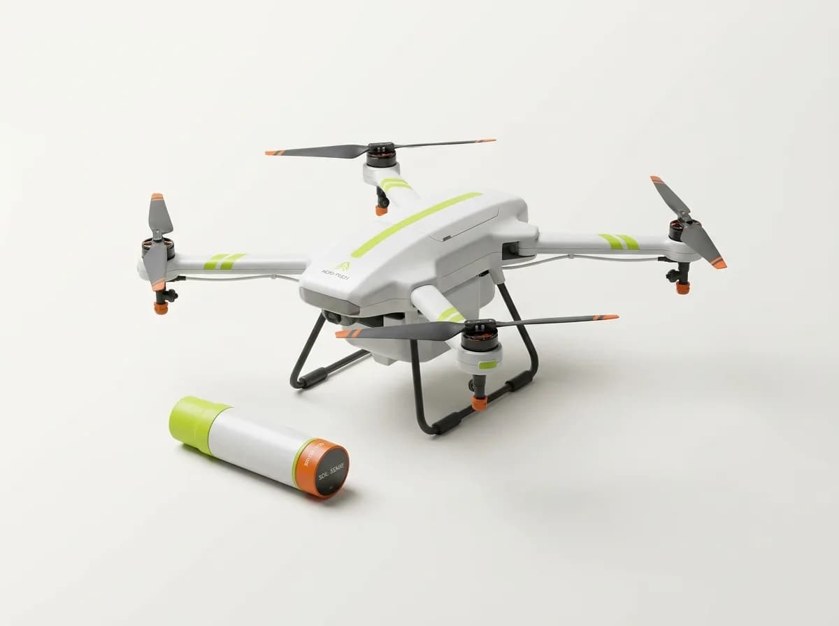Drone survolant un champ cultivé